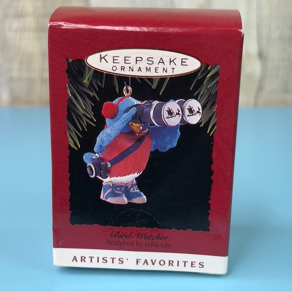 Hallmark Keepsake Ornament 1993 Bird Watcher Artists’ Favorites Handcrafted